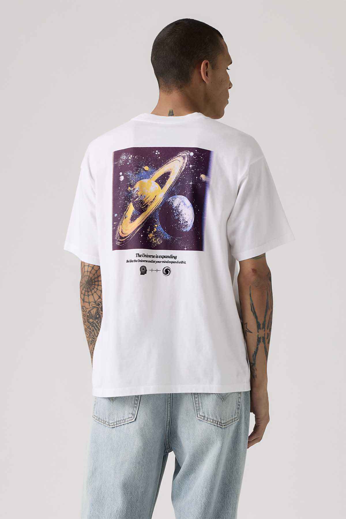 Levi's white T-shirt with back space artwork print