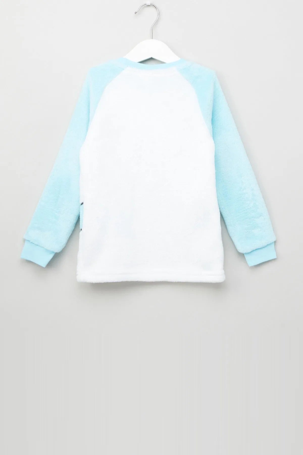 BABYSHOP long-sleeve baby top, white back with light blue sleeves