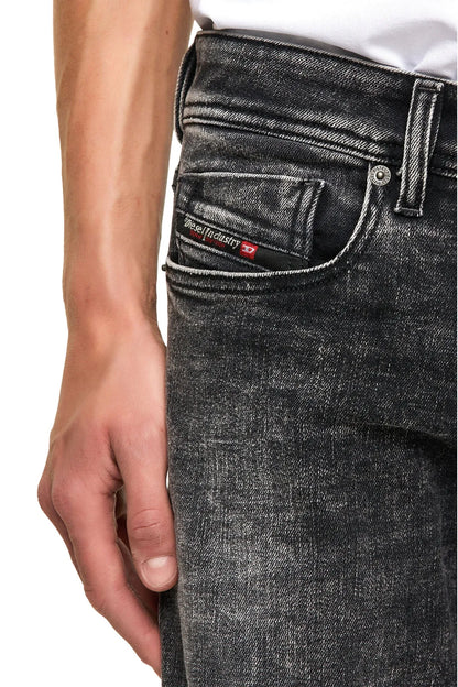 Diesel charcoal jeans close-up of coin pocket and buttoned fly