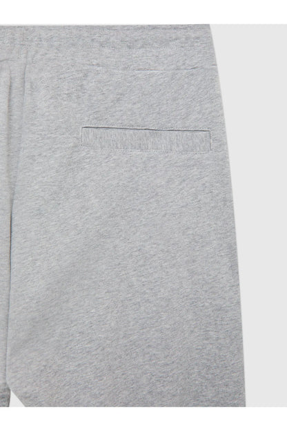 Diesel grey sweatpants front seam details and elastic waistband band
