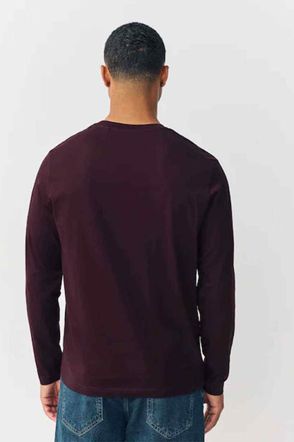 NEXT plum purple crewneck long-sleeve top, back view