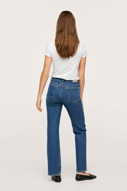 White short-sleeve T-shirt back view, crew neck