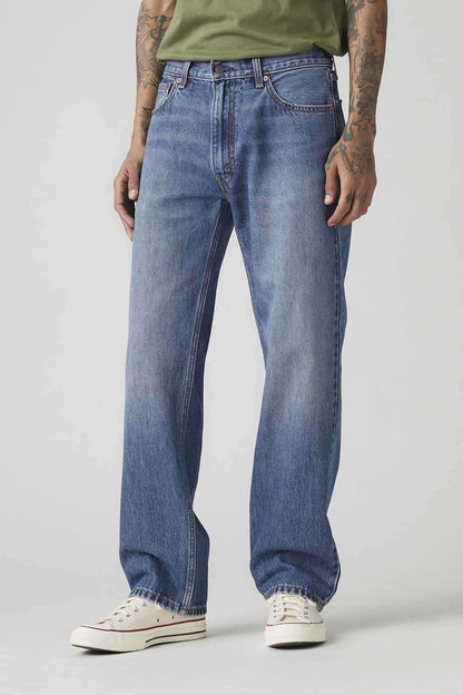Dark wash jeans waist with belt loops and stitched front pockets