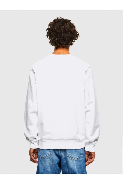 Diesel white crewneck sweatshirt, plain back
