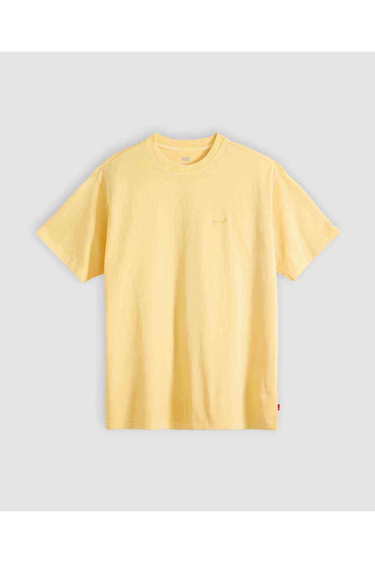 Levi's yellow short-sleeve crewneck T-shirt, front view