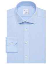 Light blue dress shirt with button-down collar and front button placket