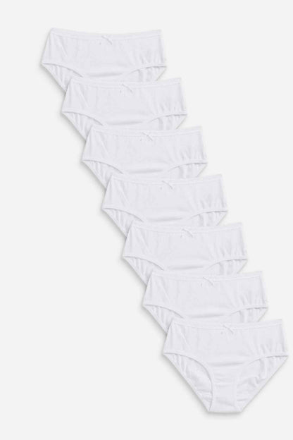 White brief underwear multipack, elastic waistband and leg openings