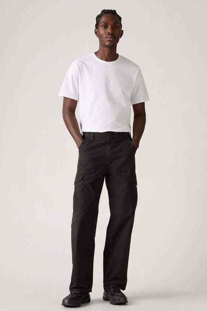 Levi's black cargo pants with multiple utility pockets