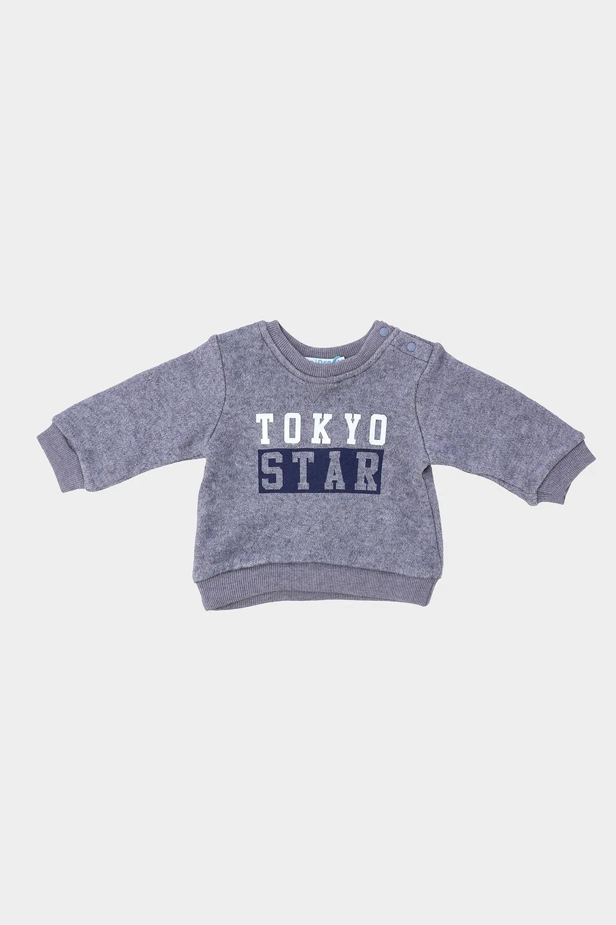 Blue baby sweatshirt with TOKYO STAR front print