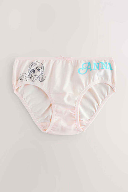 Girls' pink printed briefs with girl cartoon and blue “CANNA” logo
