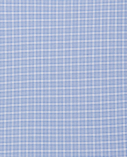Light blue micro-check shirt fabric texture