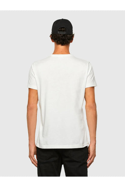 Diesel men’s white crewneck T-shirt, back view