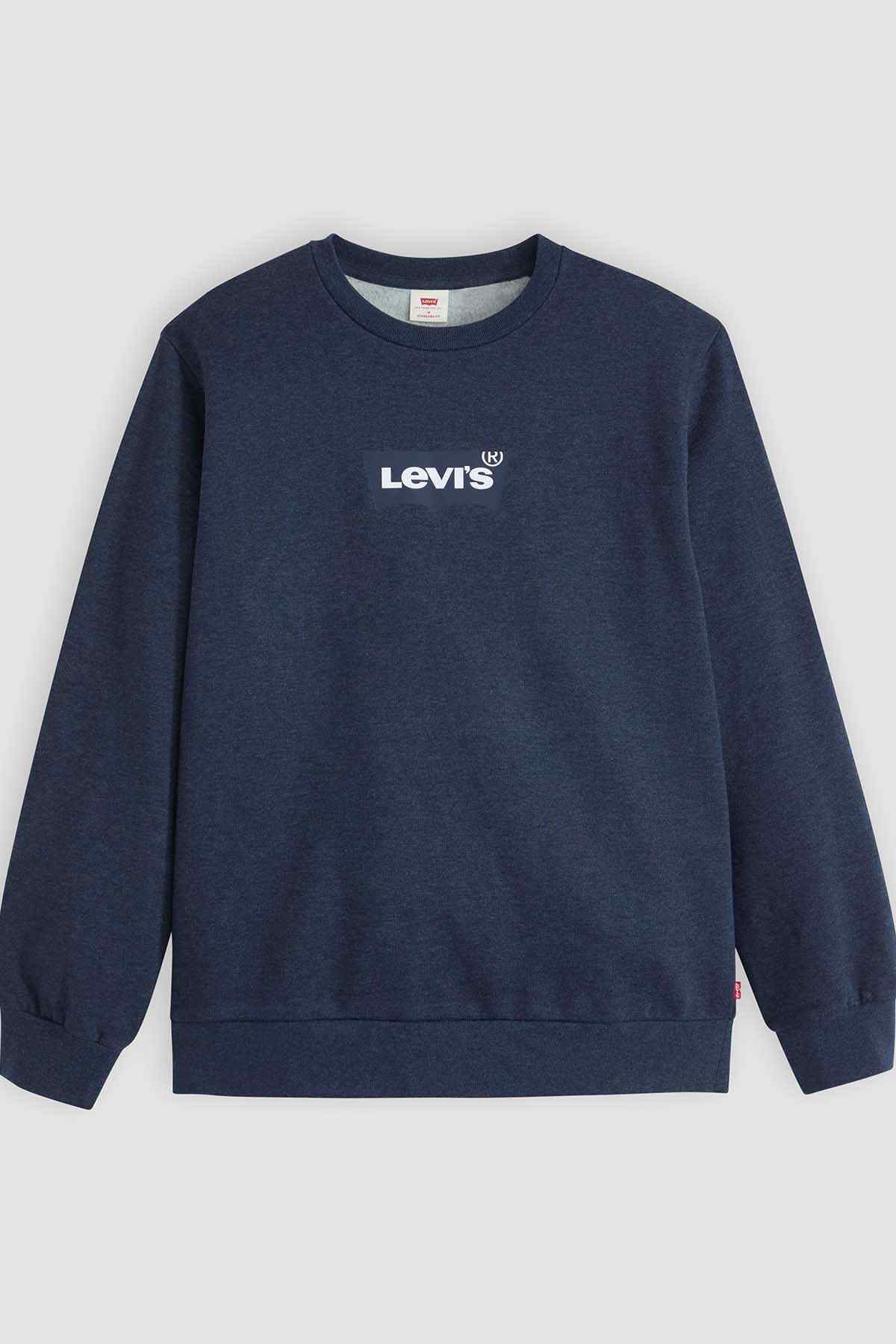 Levi's navy crewneck sweatshirt with front Levis logo