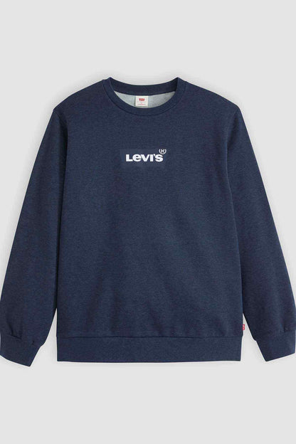 Levi's navy crewneck sweatshirt with front Levis logo