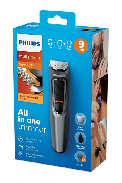 PHILIPS Multi Groom Series 3000 all-in-one trimmer product box
