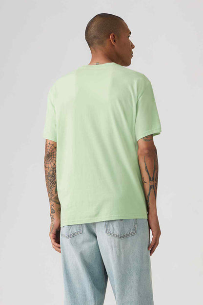 Levi's light green crewneck T-shirt, back view, short sleeves