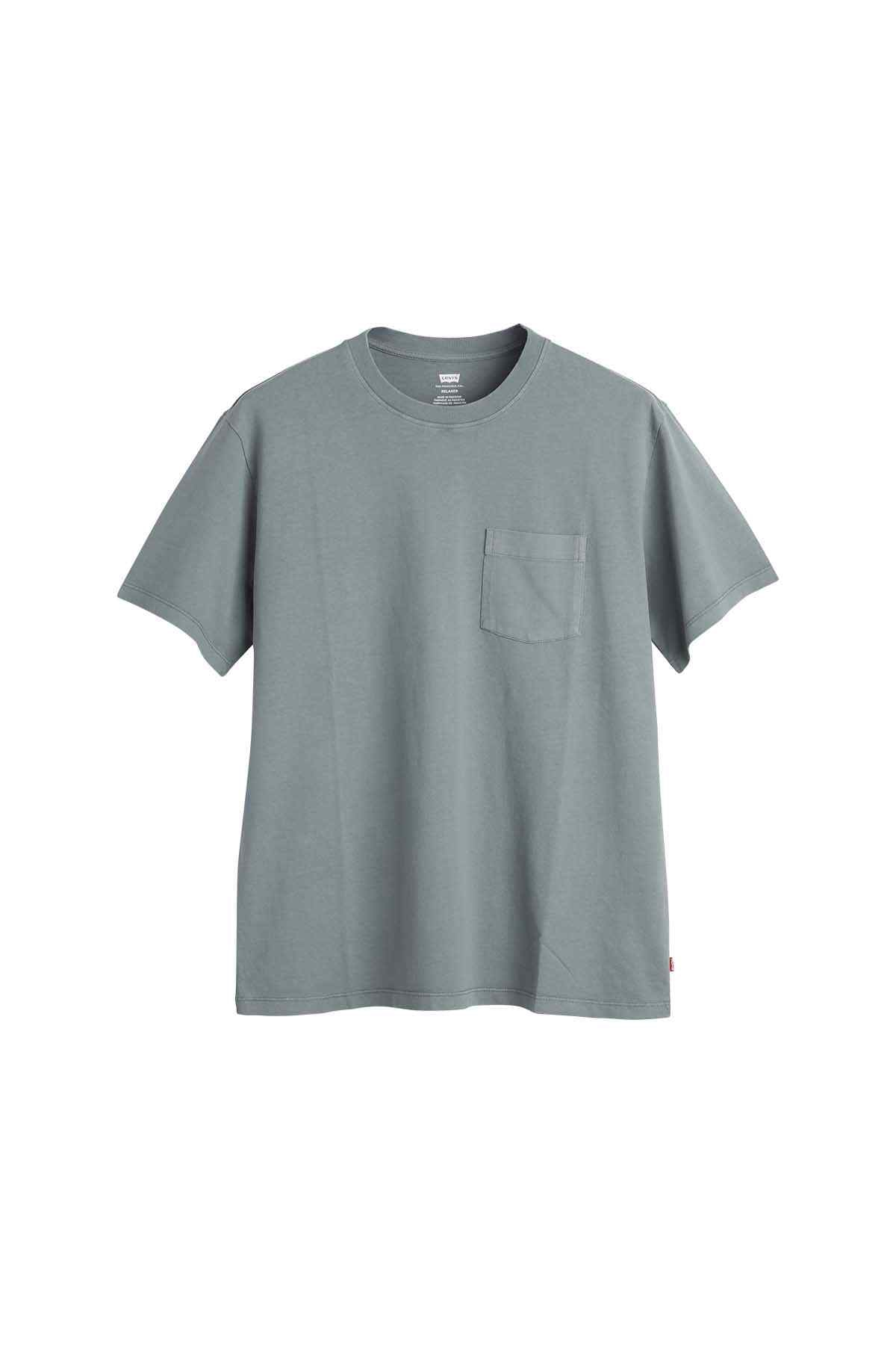 Levi's short-sleeve pocket T-shirt, sea green gray