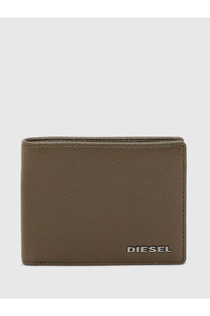 Bifold wallet in dark olive with Diesel logo on front