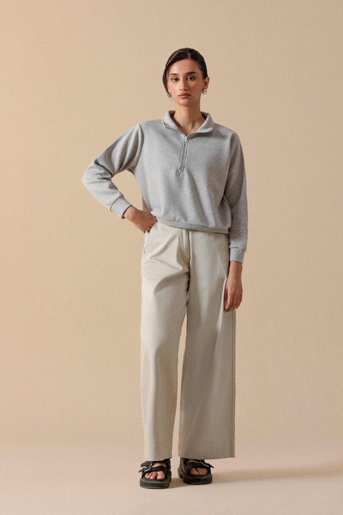 buy online Zip-Up Crop Sweatshirt for ladies in Pakistan