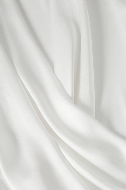 Off-white smooth fabric drape detail