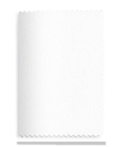 White textured fabric swatch for dress shirt, close-up