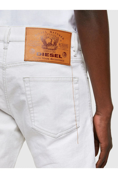 Diesel white jeans back pocket with orange brand patch