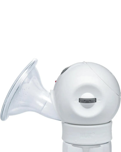 Nuk electric breast pump with white breast shield and side control unit