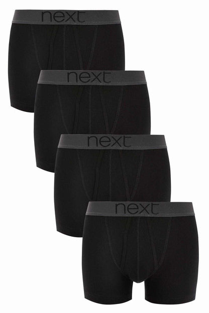 Pack of black boxer briefs with NEXT logo elastic waistband