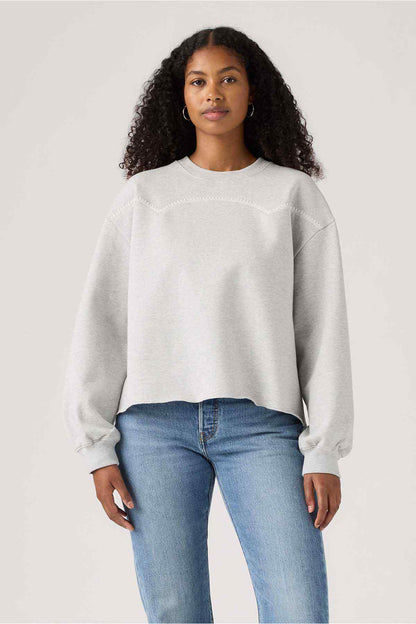 Levi's grey crewneck sweatshirt, long sleeves with relaxed fit