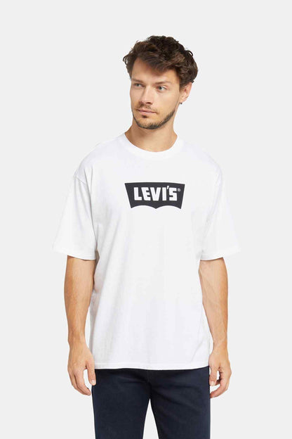 Levi's white crew-neck T-shirt with front box logo