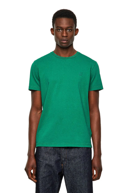 Green Diesel crew-neck T-shirt with short sleeves and small chest logo