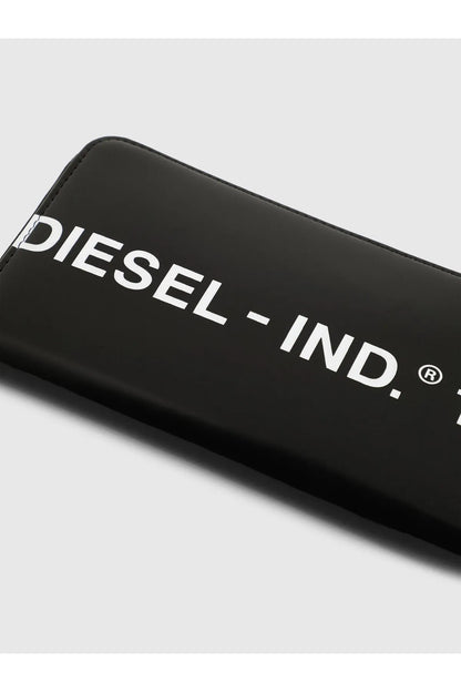 Black zip wallet with DIESEL-IND. 1978 logo on front