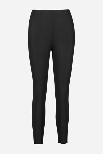 Black leggings pants, full length plain front and back