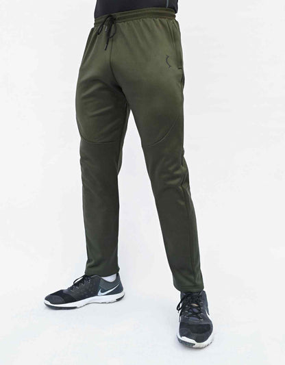 Bodybrics dark olive jogger pants with drawstring waist and tapered ankle cuffs