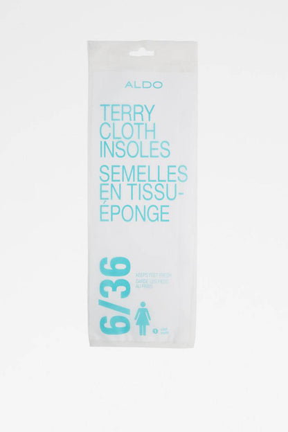 ALDO Terry cloth insoles package, breathable fabric, size 6/36