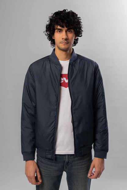 Men's Levi's navy-blue bomber jacket, zip front and ribbed cuffs