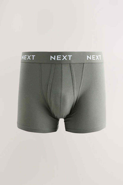 NEXT olive-green boxer shorts with NEXT logo elastic waistband