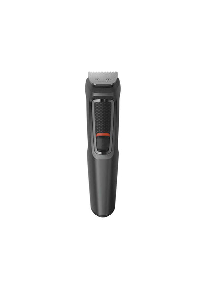 PHILIPS black grooming trimmer with gray cutting head and orange indicator stripe