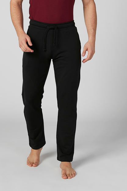 Splash black jogger pants with drawstring and tapered ankle cuffs