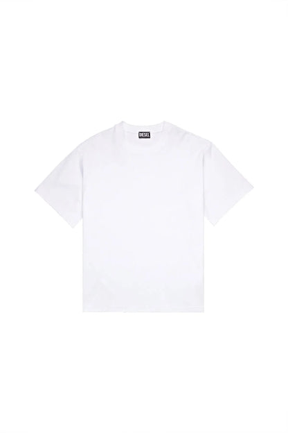 White Diesel crew-neck T-shirt, small neck label, short sleeves