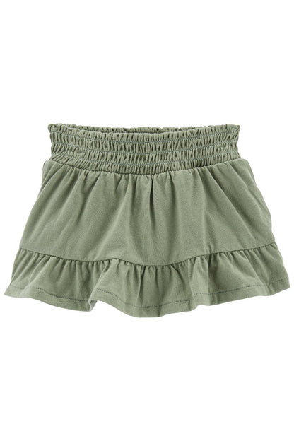 CARTER'S green ruffle skirt with elastic waistband