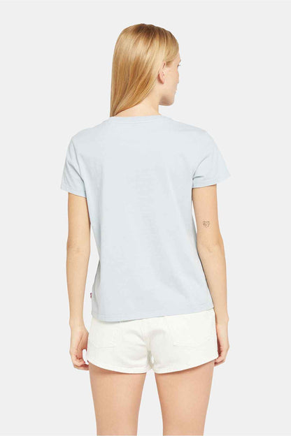 Levi's light blue crew-neck T-shirt, back view, short sleeves