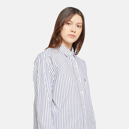 Levi's striped button-up shirt with pointed collar and chest pocket