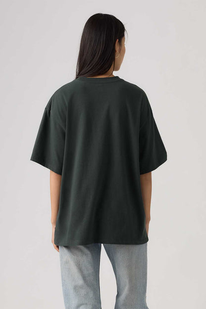 Dark green Levi's graphic T-shirt, crew neck, back view, short sleeves
