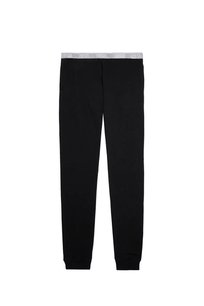 Diesel black sweatpants with elastic waistband and ribbed cuffs