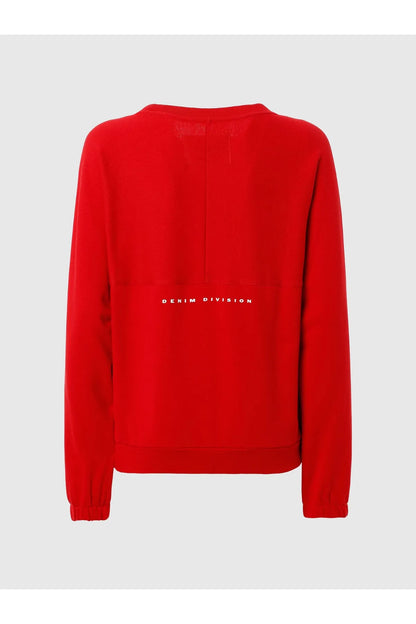 Diesel red crewneck sweatshirt, back with small printed text