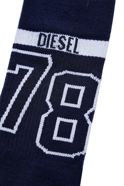 Navy crew sock with Diesel logo and large 78 number graphic near cuff