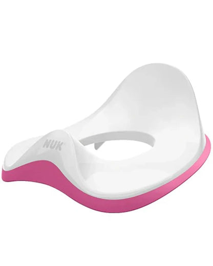 Nuk child potty training seat, white with pink base