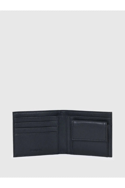Diesel black leather bi-fold wallet, interior card slots