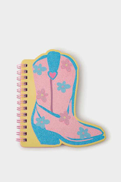 Accessorize boot-shaped notebook in pastel multi with flowers and heart pattern